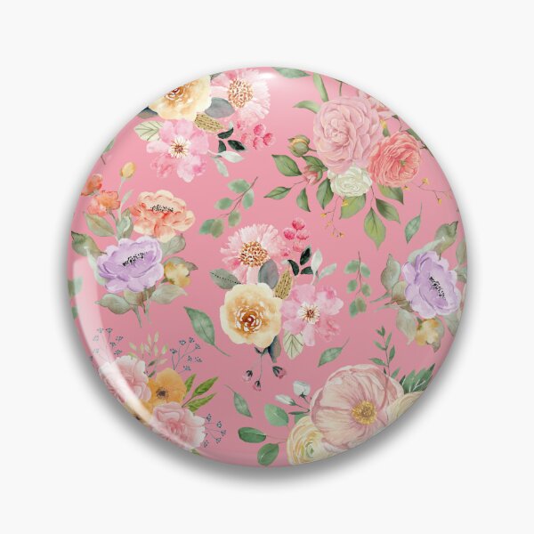 Aperçu de l'œuvre Motif floral bohème d'été sur rose créée et vendue par KSimpson838.