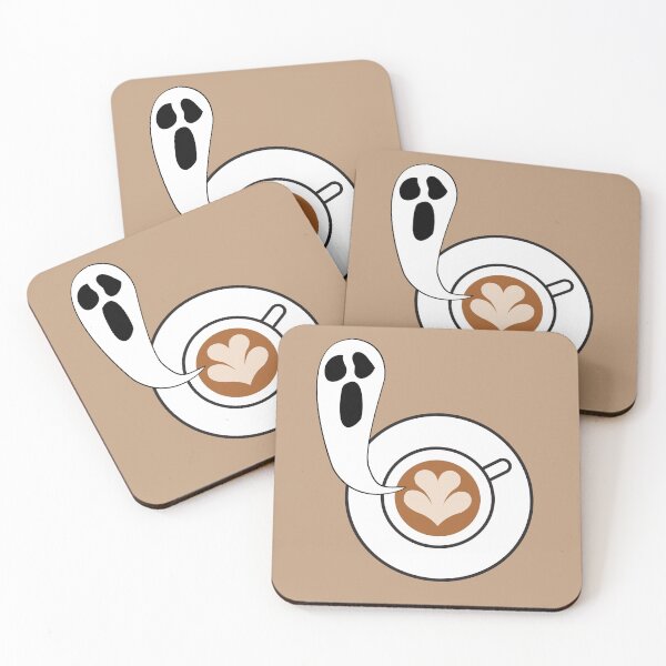 Item preview, Spooky Cute Halloween Ghost with Coffee designed and sold by Furkan Al-Gburi.