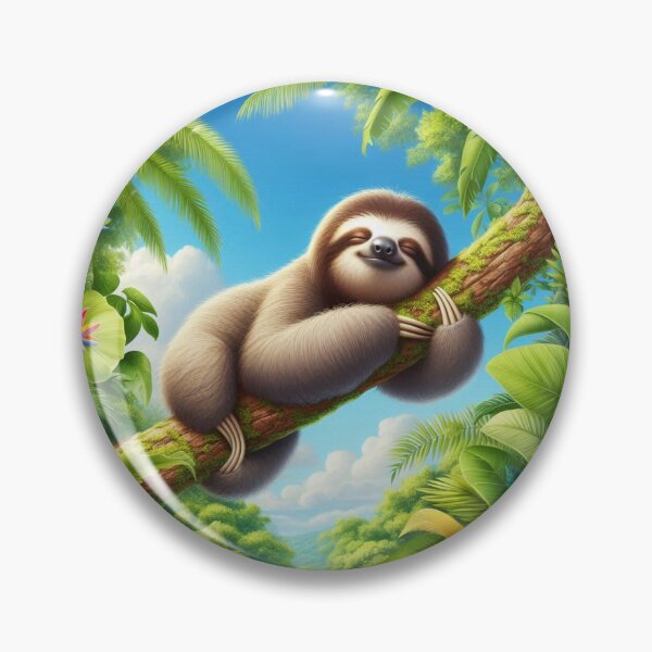 Item preview, sloth sleeping on a tree designed and sold by Dogandesighn.