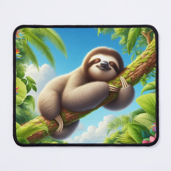 Item preview, sloth sleeping on a tree designed and sold by Dogandesighn.