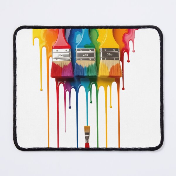 Item preview, Artists Paint Brushes Sticker — Vibrant Dripping Paint Art designed and sold by Vibranta Studio.