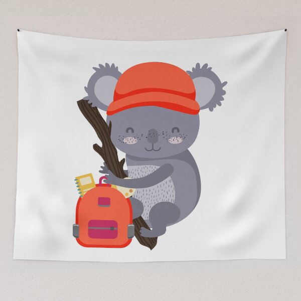 Item preview, Study Time Illustration with Koala Holding Bag and Wear Cap designed and sold by AlginaPugachova.