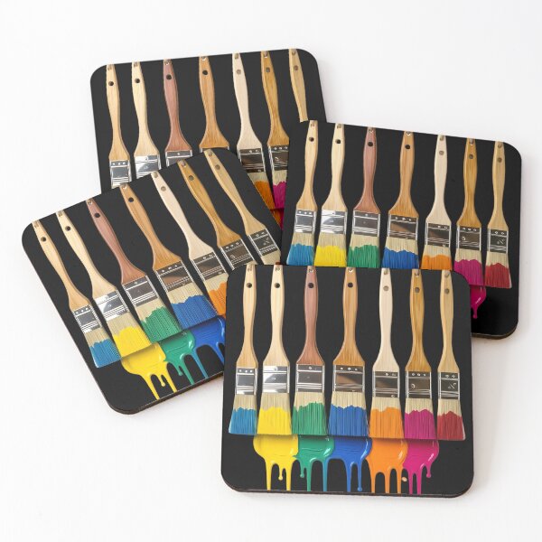 Item preview, Paint Brushes Sticker — Vibrant Dripping Paint Art designed and sold by Vibranta Studio.