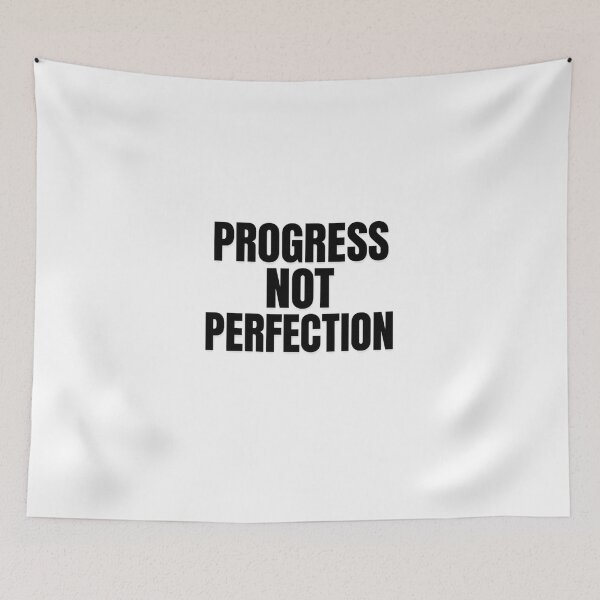 Item preview, Progress Not Perfection – Inspirational Quote for Fitness and Self-Improvement designed and sold by Howling Ink.