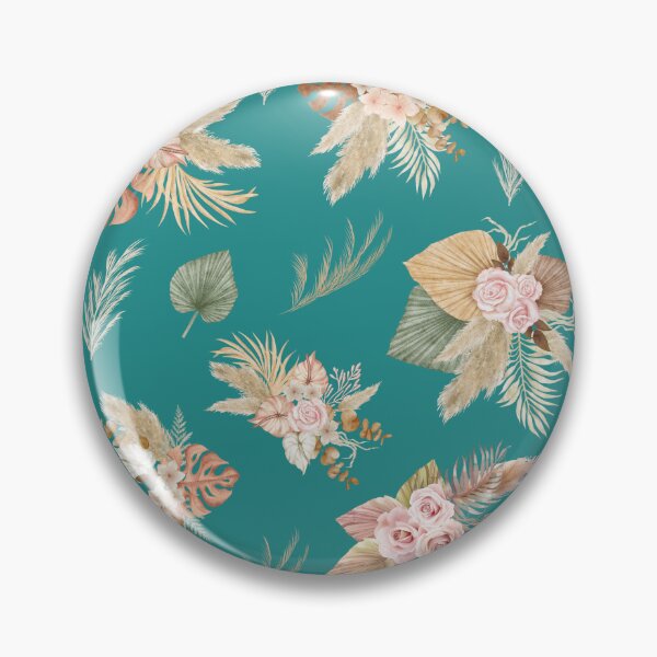Item preview, Pampas Grass & Flowers on Teal designed and sold by KSimpson838.