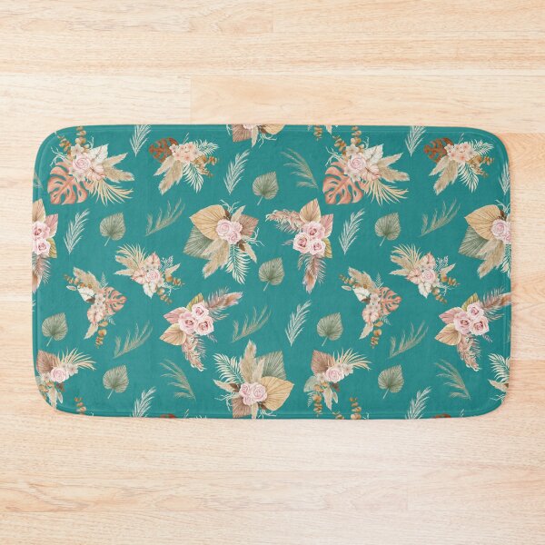 Item preview, Pampas Grass & Flowers on Teal designed and sold by KSimpson838.