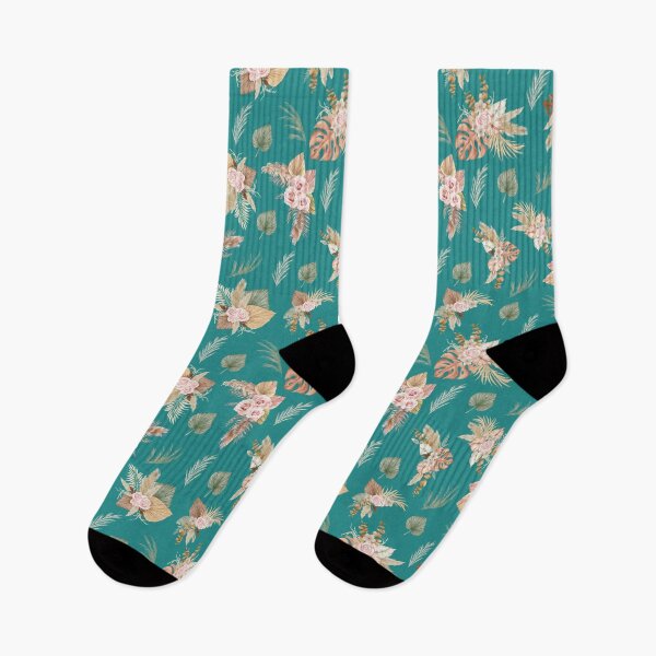 Item preview, Pampas Grass & Flowers on Teal designed and sold by KSimpson838.