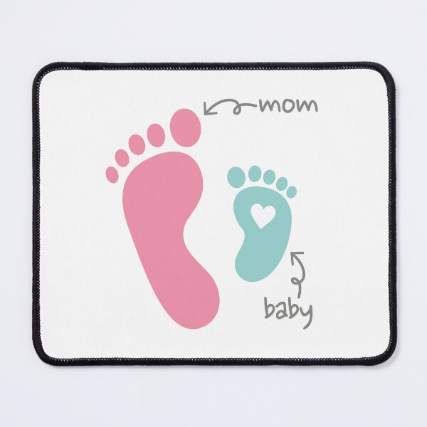 Item preview, Mom and Baby Footprint with Heart Design designed and sold by daldadesign.