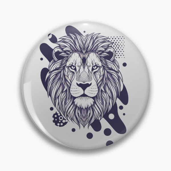 Item preview, Abstract geometric detailed lion head designed and sold by ARM-Designs.