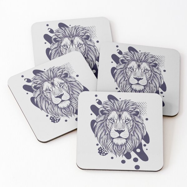 Item preview, Abstract geometric detailed lion head designed and sold by ARM-Designs.
