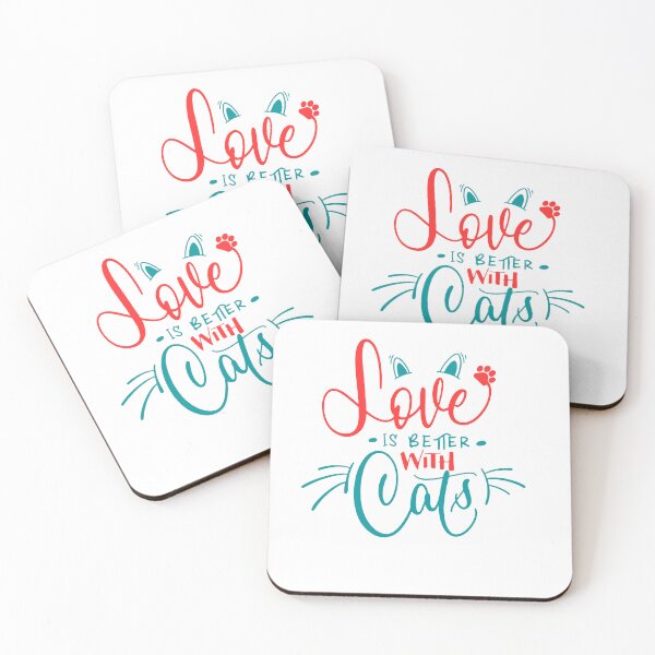 Item preview, Love is Better with Cats – Cute Cat Lovers    designed and sold by  Catpuccino.