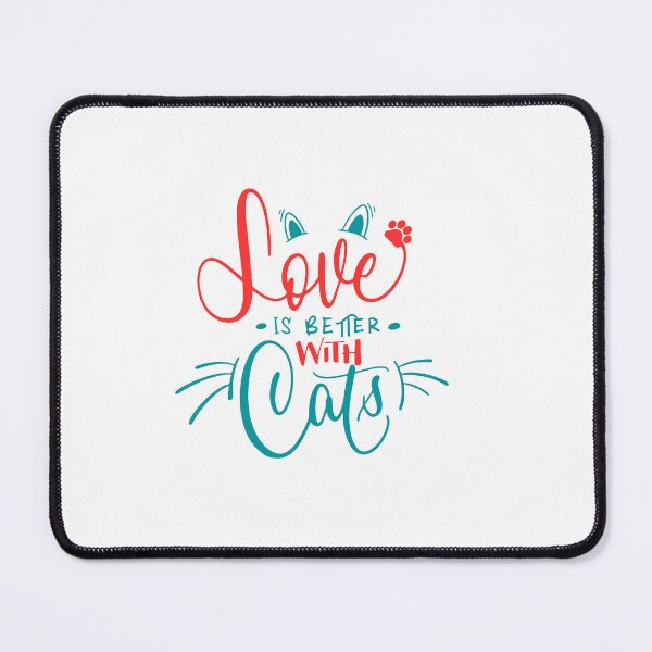 Item preview, Love is Better with Cats – Cute Cat Lovers designed and sold by Catpuccino.