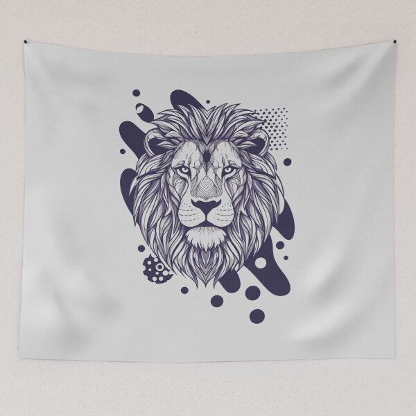 Item preview, Abstract geometric detailed lion head designed and sold by ARM-Designs.