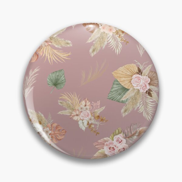 Item preview, Pampas Grass & Flowers on Grayish Pink designed and sold by KSimpson838.