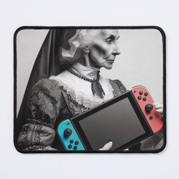 Item preview, "Victorian Switcheroo: Saint Pixels & Sacred Joysticks" designed and sold by Print Fiction.