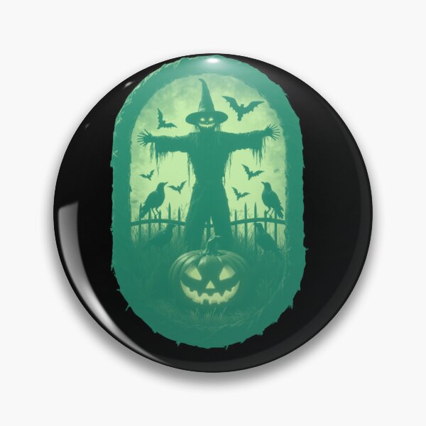 Item preview, A Sinister Scarecrow Under The Fiery Halloween Sky designed and sold by e-camelleone.