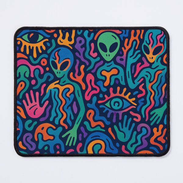 Item preview, Psychedelic Alien Streetwear Pattern designed and sold by BloomOfDesign.