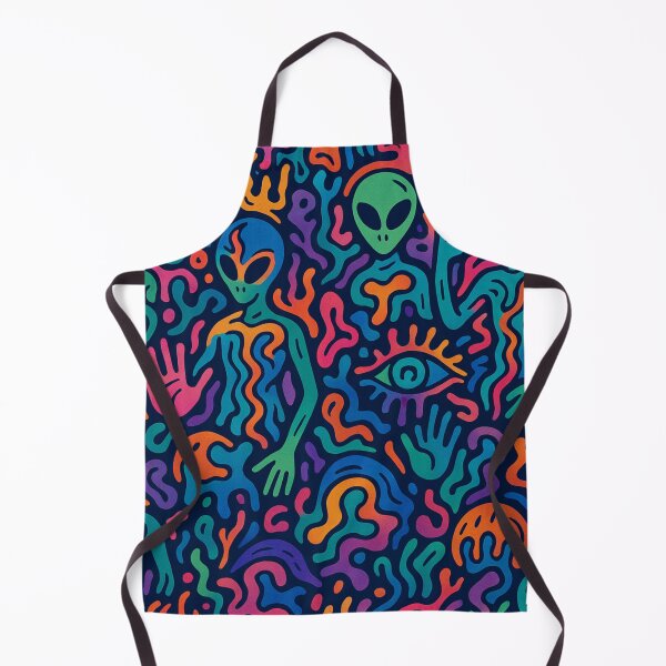 Item preview, Psychedelic Alien Streetwear Pattern designed and sold by BloomOfDesign.