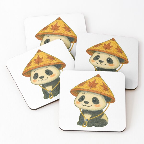 Item preview, Cute Panda Illustration with Autumn Hat | Kawaii Animal Art  designed and sold by thesmilngnature.