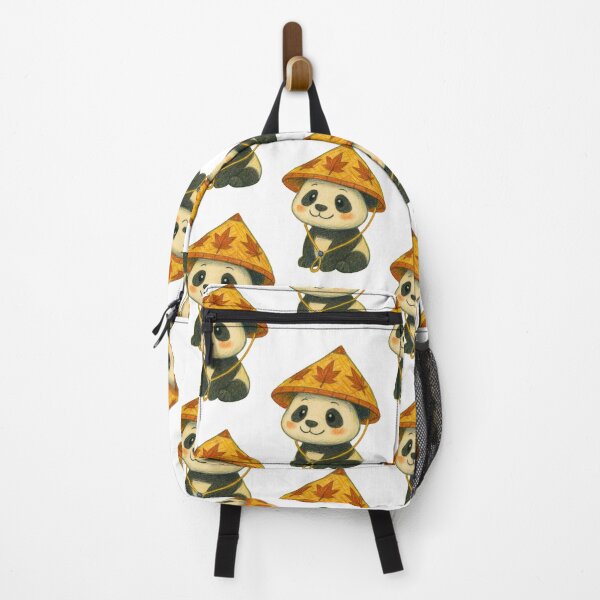 Item preview, Cute Panda Illustration with Autumn Hat | Kawaii Animal Art designed and sold by thesmilngnature.