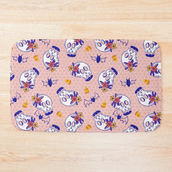 Item preview, Floral Bunch on Head Skulls and Bats Pattern designed and sold by Farissa Designs.