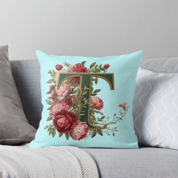 Item preview, Elegant Floral Monogram Letter T – Botanical Peony & Rose Initial Art | Personalized Gift, Feminine Nature Design designed and sold by AmenAlways.