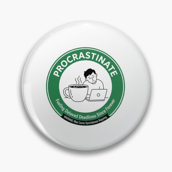 Artikelvorschau, "Procrastinate" Kaffee-Logo-Parodie entworfen und verkauft von LaElee.