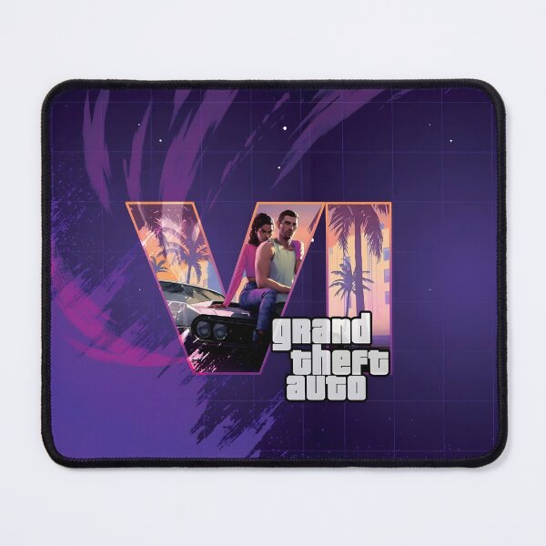 Item preview, Retro Neon Vice City – Gaming Mouse Pad designed and sold by BubbleWub_.
