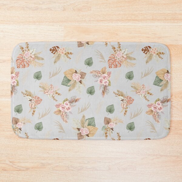 Item preview, Pampas Grass & Flowers on Light Gray designed and sold by KSimpson838.