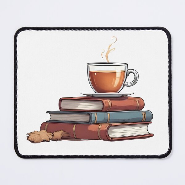 Item preview, Cozy Autumn Tea Cup with Books – Seasonal Fall Aesthetic designed and sold by Pixel--Threads.