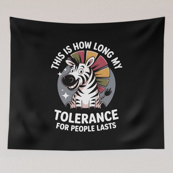 Item preview, This is How Long My Tolerance for People Lasts - This gift is perfect for introverts, sarcasm lovers, and anyone who quickly runs out of patience with people. designed and sold by ZyziowskyArt.