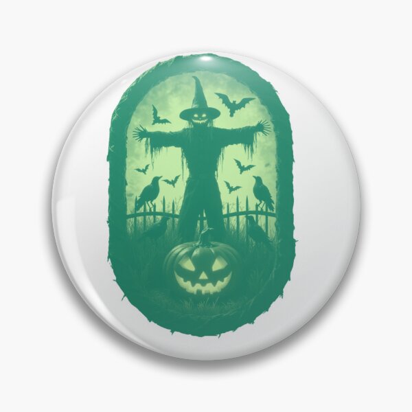 Item preview, A Sinister Scarecrow Under The Fiery Halloween Sky designed and sold by e-camelleone.