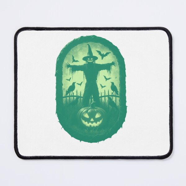 Item preview, A Sinister Scarecrow Under The Fiery Halloween Sky designed and sold by e-camelleone.