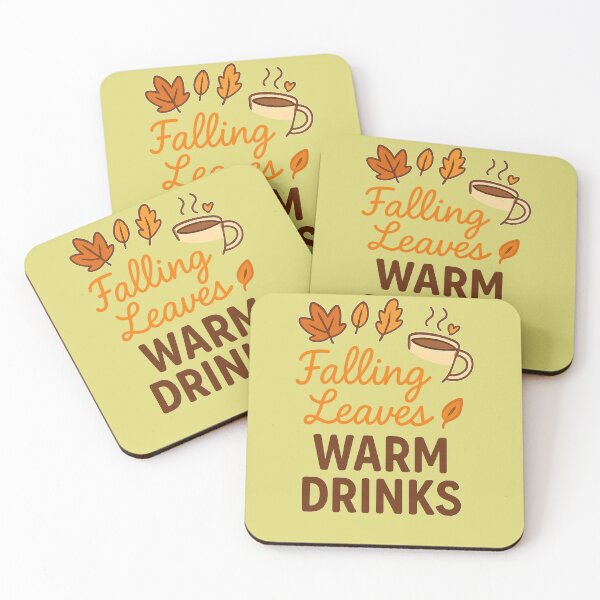 Item preview, Cozy Autumn – Leaves & Warm Drink. Automne Douillet – Feuilles & Boisson Chaude designed and sold by Drawingshirts.