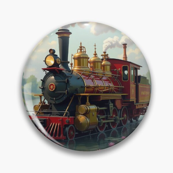 Item preview, SteamDreams in MonetMood – Vintage Train meets Waterlily Fantasy & NatureGlow designed and sold by FotoworldEdel.