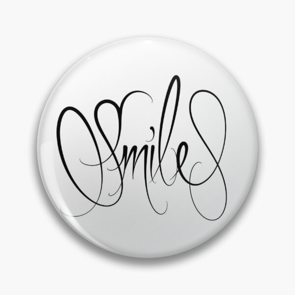 Item preview, Calligraphy lettering “Smile” on a black background designed and sold by Julian9679.