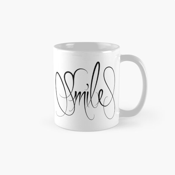 Item preview, Calligraphy lettering “Smile” on a black background designed and sold by Julian9679.
