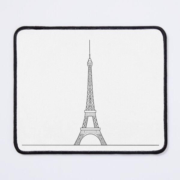 Item preview, Minimalist Eiffel Tower Line Art – Paris Fine Line Drawing Design designed and sold by Art-Design-EM.