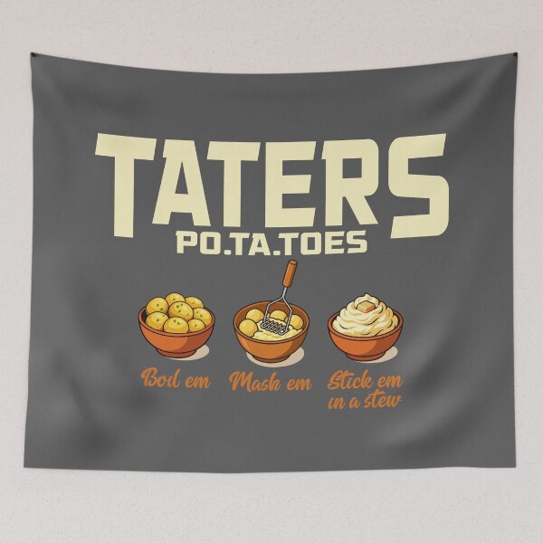 Item preview, Taters Po-ta-toes design designed and sold by Colorfulman.