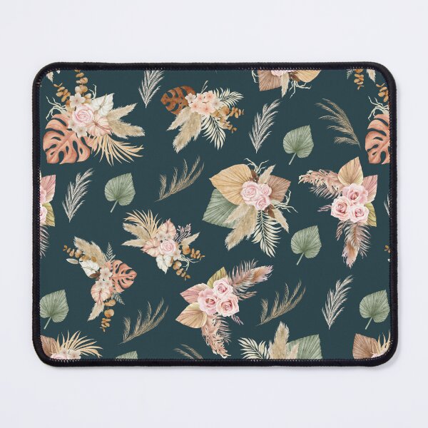 Item preview, Pampas Grass & Flowers on Dark Teal designed and sold by KSimpson838.