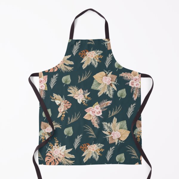 Item preview, Pampas Grass & Flowers on Dark Teal designed and sold by KSimpson838.
