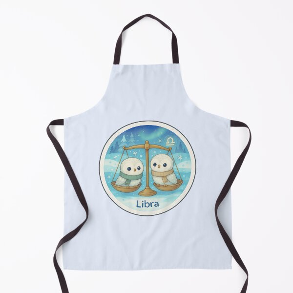 Item preview, Cute Winter Libra Zodiac Sign Sticker – Kawaii Owls on Snowy Scales designed and sold by Nuist25.