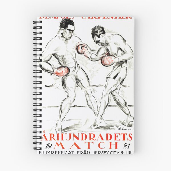 Item preview, Historic Boxing Match Poster | Jack Dempsey vs Georges Carpentier | The Fight of the Century | Vintage Sports Art & Decor designed and sold by artofuniverse.