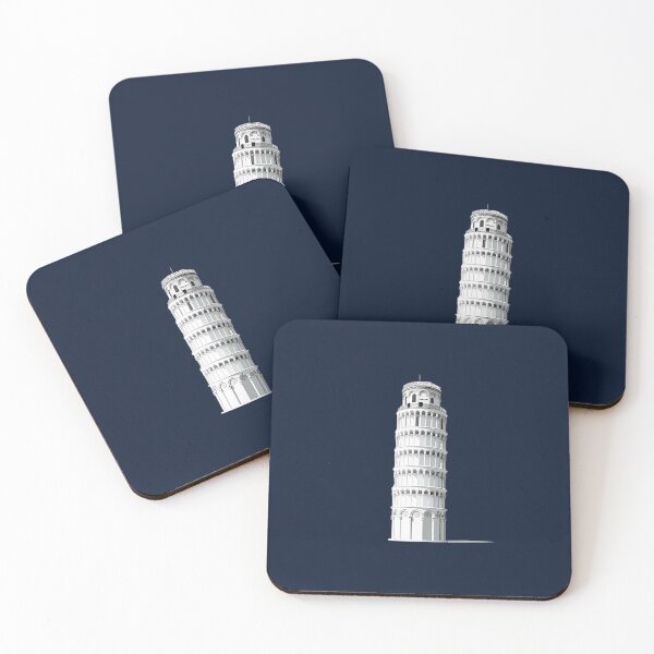 Item preview, Minimalist Leaning Tower of Pisa Fine Line Art designed and sold by Art-Design-EM.