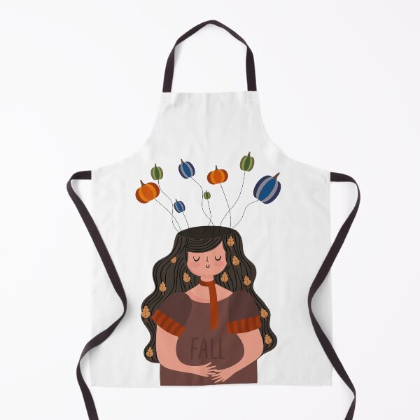 Item preview, Fall Illustration Woman with Decoration on Hair Pumpkins and Leaves	 designed and sold by AlginaPugachova.
