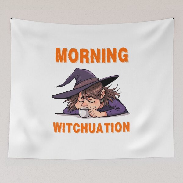 Item preview, Morning Witchuation Funny Coffee Witch Halloween design designed and sold by JAGA-ALIME.