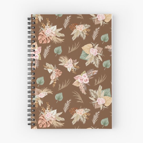 Item preview, Pampas Grass & Flowers on Coffee Brown designed and sold by KSimpson838.