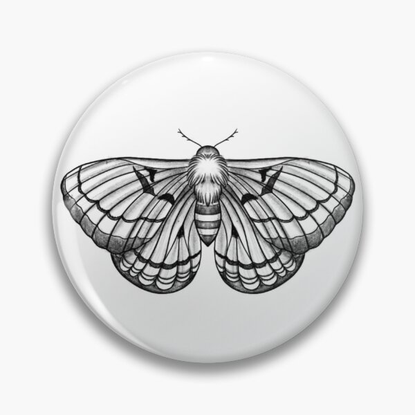 Item preview, Moth Illustration – Gothic Black and White Tattoo Style designed and sold by AlshaayArt.
