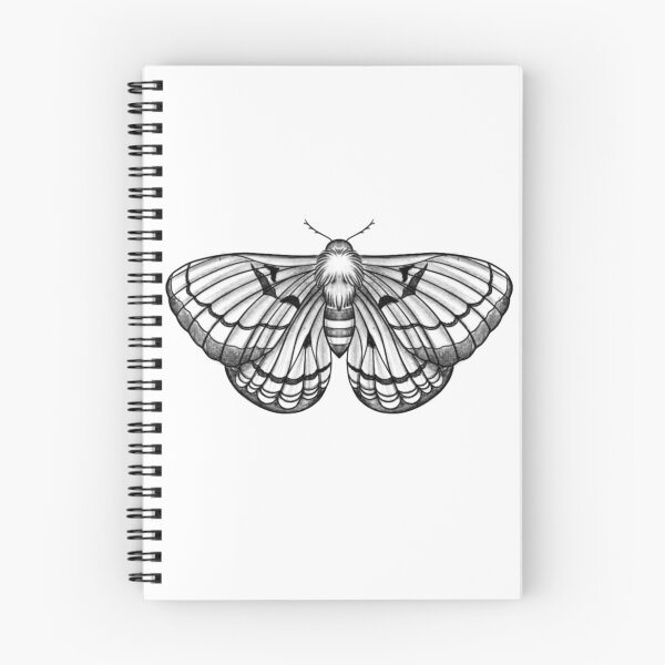 Item preview, Moth Illustration – Gothic Black and White Tattoo Style designed and sold by AlshaayArt.