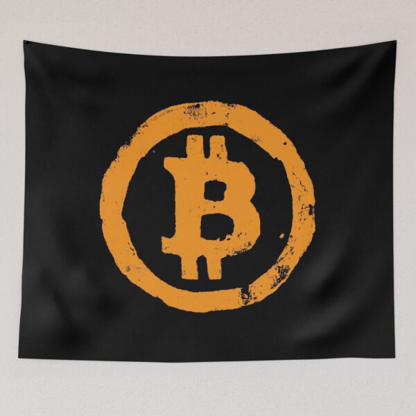 Item preview, Bitcoin Grunge Logo Orange designed and sold by CyberRex.